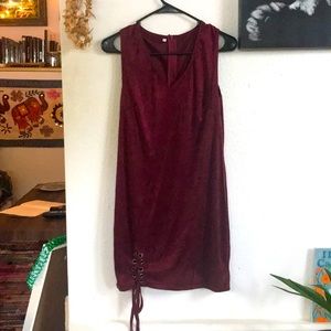 Soft dark red dress